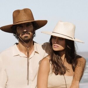 WILL + BEAR Hat Co. Rider Handwoven Palm Straw Hat Size Large New $97